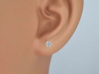Tiffany & co - tiffany solitair oorknop met diamant - afbeelding 12 van  13