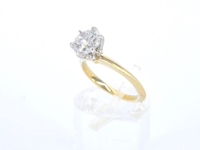 Tiffany & co geelgouden solitair ring met natuurlijke diamant - afbeelding 4 van  15