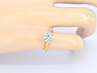 Tiffany & co geelgouden solitair ring met natuurlijke diamant - afbeelding 8 van  15