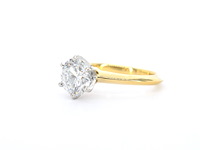 Tiffany & co geelgouden solitair ring met natuurlijke diamant - afbeelding 9 van  15