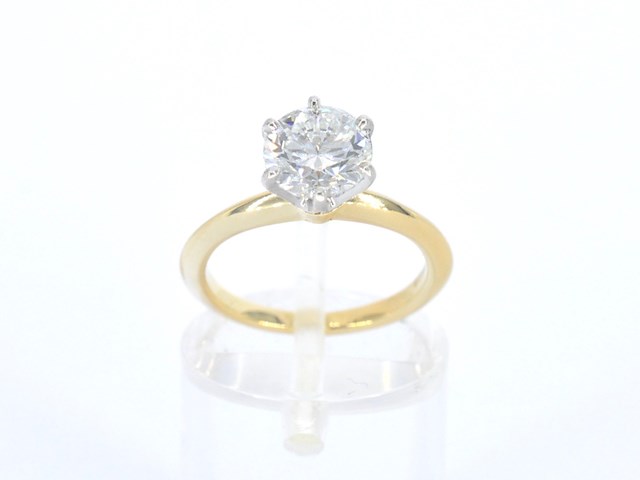 Tiffany & co geelgouden solitair ring met natuurlijke diamant - afbeelding 14 van  15