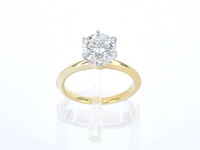 Tiffany & co geelgouden solitair ring met natuurlijke diamant - afbeelding 14 van  15