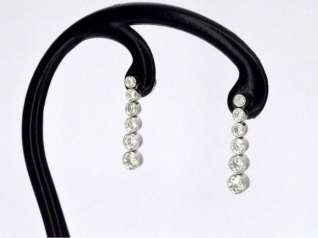 Tiffany & co platina jazz druppel oorbellen - afbeelding 5 van  10