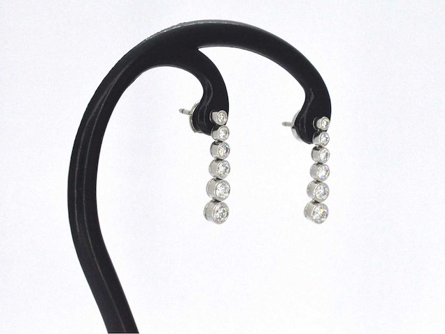 Tiffany & co platina jazz druppel oorbellen - afbeelding 6 van  10