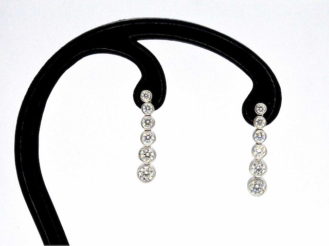 Tiffany & co platina jazz druppel oorbellen - afbeelding 7 van  10