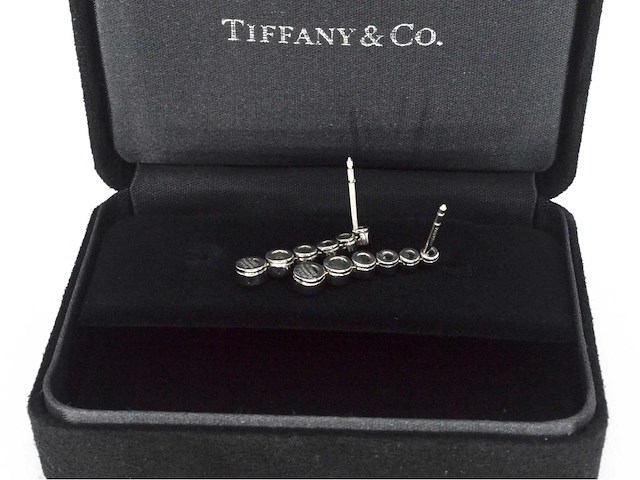 Tiffany & co platina jazz druppel oorbellen - afbeelding 8 van  10