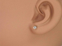 Tiffany & co solitair oorknop met diamant - afbeelding 5 van  11