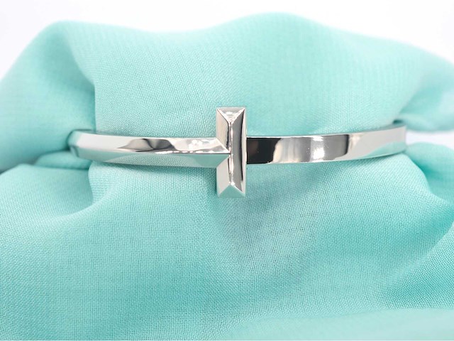 Tiffany & co tiffany t witgouden armband - afbeelding 1 van  3