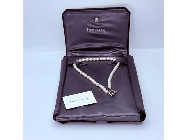 Tiffany & co. x elsa peretti parelcollier - inclusief doos. - afbeelding 5 van  7