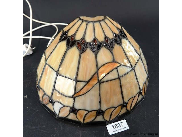 Tiffanystile wandlamp in art-nouveaustijl - afbeelding 3 van  5
