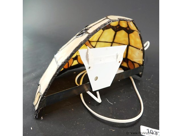 Tiffanystile wandlamp in art-nouveaustijl - afbeelding 4 van  5