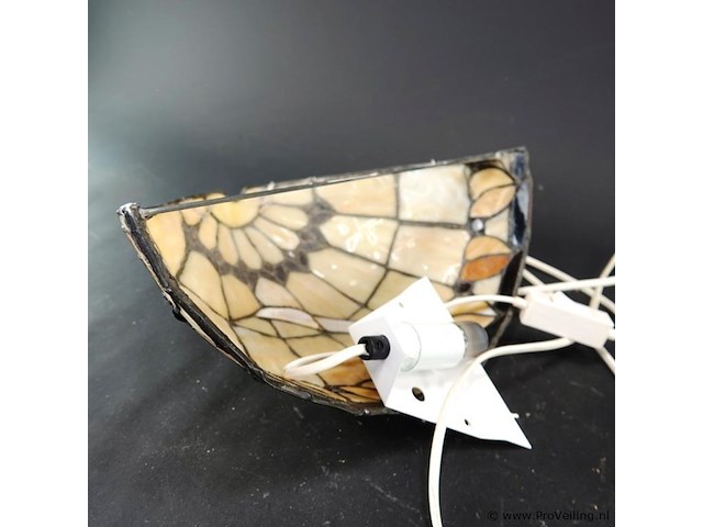 Tiffanystile wandlamp in art-nouveaustijl - afbeelding 5 van  5