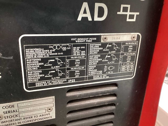 Tig 375 elektrode lasapparaat - afbeelding 4 van  9