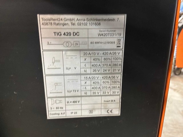 Tig 420 dc lasapparaat - afbeelding 2 van  10