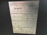 Tig 420 dc tig-lasmachine - afbeelding 9 van  9