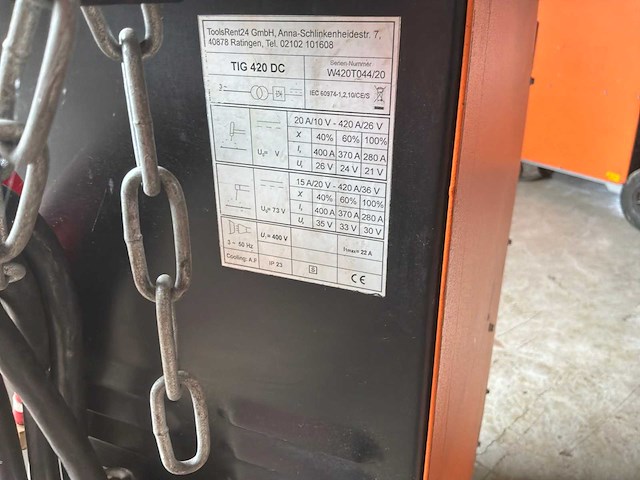 Tig 420 dc tig-lasmachine - afbeelding 8 van  8