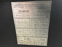 Tig 420 dc tig-lasmachine - afbeelding 9 van  9