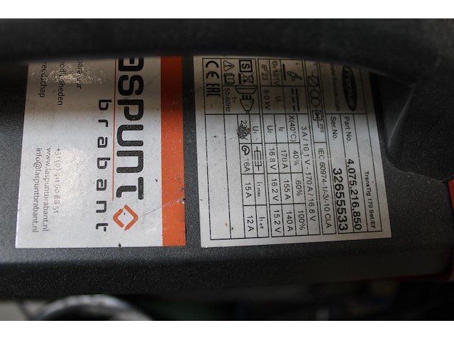 Tig lasapparaat fronium transtig 170 incl. 4m tigtoorts, massakabel en reduceerventiel op kar. let op: excl... - afbeelding 4 van  4