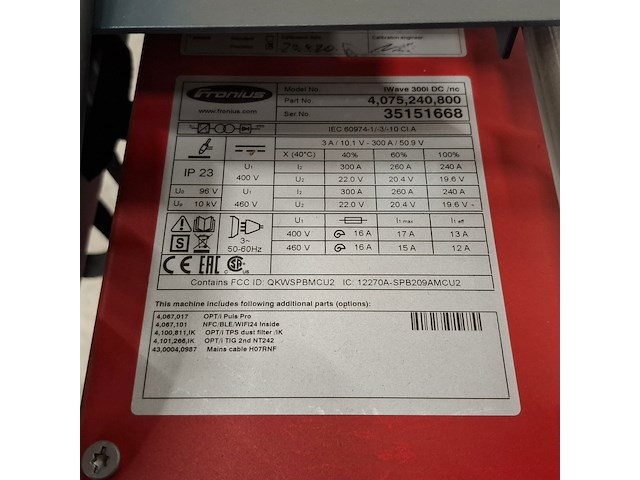 Tig lasapparaat fronius, iwave dc 300i, bouwjaar 2024 - afbeelding 7 van  15