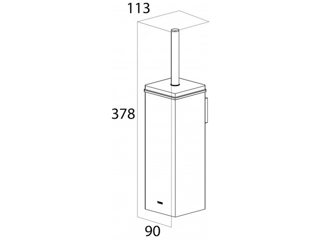 Tiger toiletborstel en houder items zilver - afbeelding 3 van  5