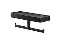 Tiger toiletrolhouder carv met planchet zwart - afbeelding 1 van  6