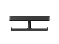 Tiger toiletrolhouder carv met planchet zwart - afbeelding 2 van  6