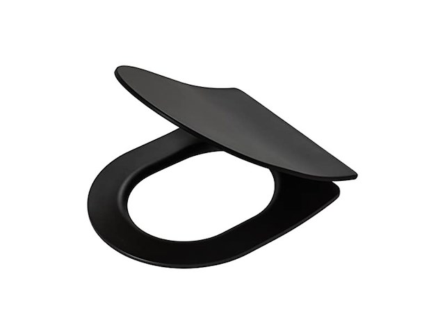 Tiger tune toiletbril wc bril duroplast zwart / rvs geborsteld - afbeelding 1 van  1