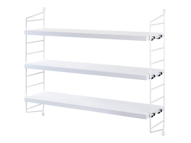 Tijdschriftenkast string, wit/zwart - afbeelding 1 van  5