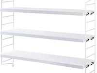 Tijdschriftenkast string, wit/zwart - afbeelding 1 van  5