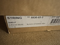Tijdschriftenkast string, wit/zwart - afbeelding 4 van  5