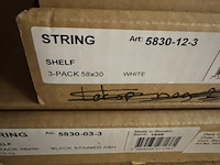 Tijdschriftenkast string, wit/zwart - afbeelding 5 van  5
