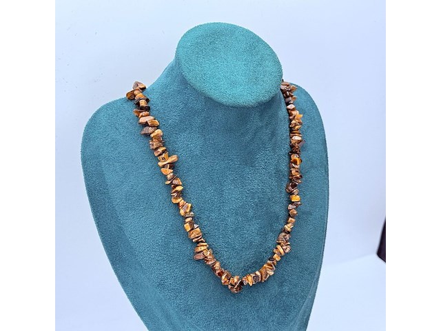 Tijgeroog splitketting collier - afbeelding 1 van  4