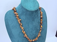 Tijgeroog splitketting collier - afbeelding 1 van  4