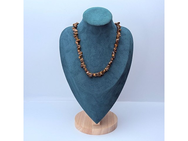 Tijgeroog splitketting collier - afbeelding 2 van  4