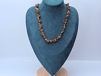 Tijgeroog splitketting collier - afbeelding 2 van  4