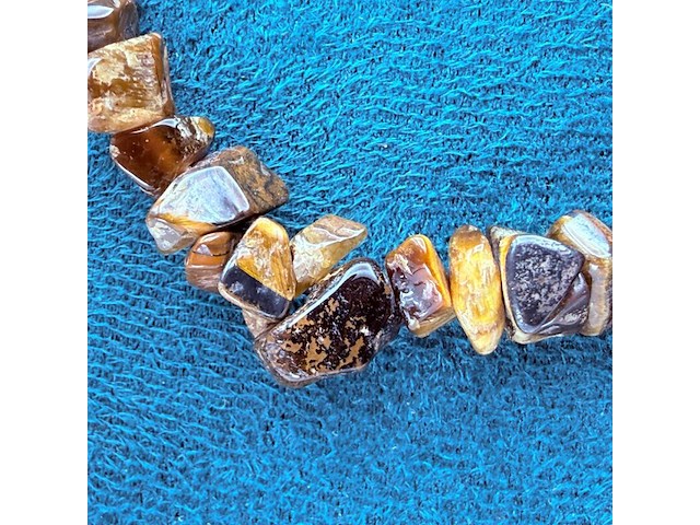 Tijgeroog splitketting collier - afbeelding 3 van  4