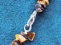 Tijgeroog splitketting collier - afbeelding 4 van  4