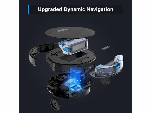 Tikom g8000 pro robotstofzuiger met dweilfunctie 4500 pa zuigkracht zelfopladend zwart - afbeelding 3 van  6