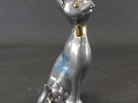 Tin met bronzen poes - afbeelding 1 van  5