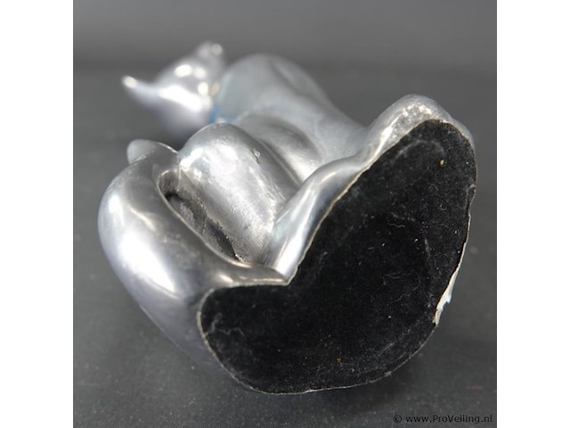 Tin met bronzen poes - afbeelding 5 van  5