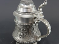 Tinnen bierkrug (ook wel bierstein genoemd) - afbeelding 2 van  5
