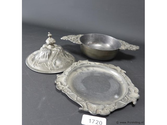 Tinnen écuelle/porringer - afbeelding 4 van  5