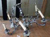 Tinnen florentijns design kandelaber - afbeelding 1 van  5