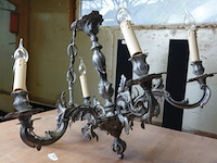 Tinnen florentijns design kandelaber - afbeelding 3 van  5