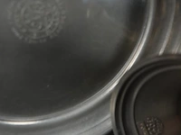 Tinnen kelkglas op tinnen schaal - afbeelding 5 van  5