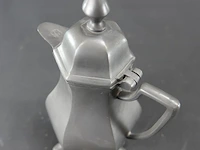 Tinnen koffiekan of theepot - afbeelding 3 van  5