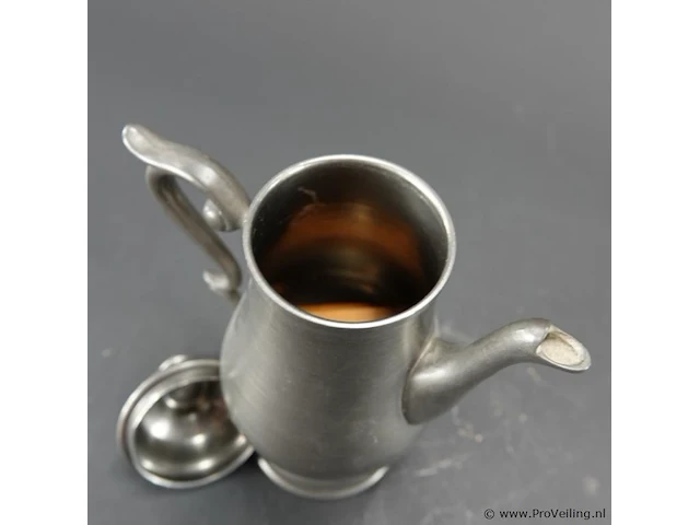 Tinnen koffiekan - afbeelding 4 van  5