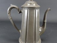 Tinnen koffiepot ca. 1880-1890 gemaakt door sharman & hydes sheffield, engeland. - afbeelding 1 van  5