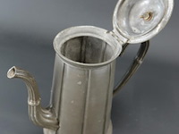 Tinnen koffiepot ca. 1880-1890 gemaakt door sharman & hydes sheffield, engeland. - afbeelding 4 van  5
