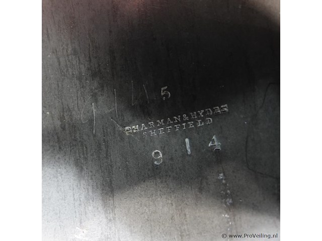 Tinnen koffiepot ca. 1880-1890 gemaakt door sharman & hydes sheffield, engeland. - afbeelding 5 van  5